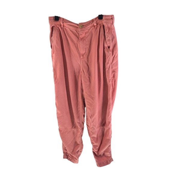 Everlane The Tencel Relaxed Chino Pants Tapered Pockets High Rise Pink 4 - Picture 1 of 5